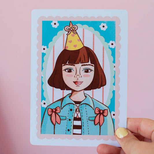Postal chica cumpleaños