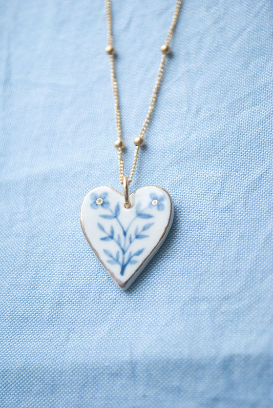Colgante Corazon azul