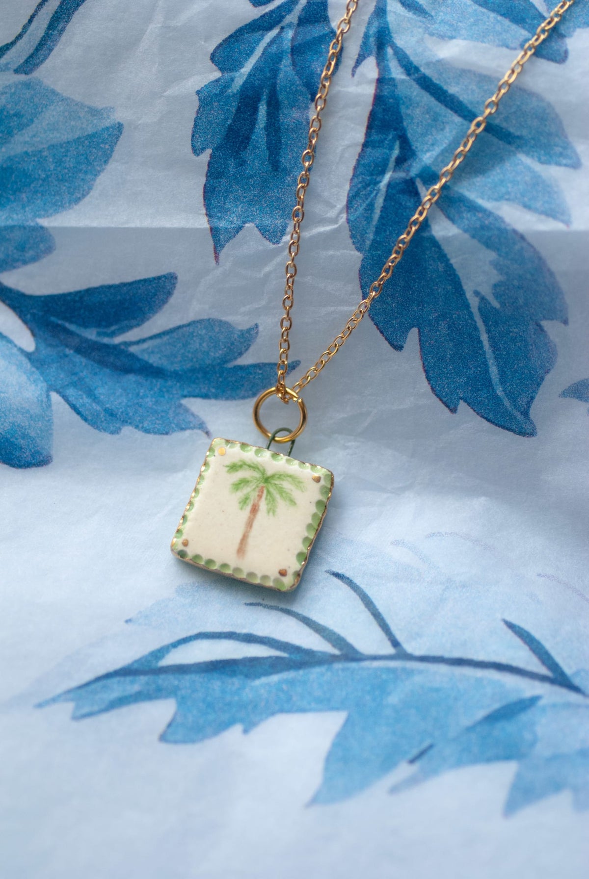 Collar Cuadro Palmera
