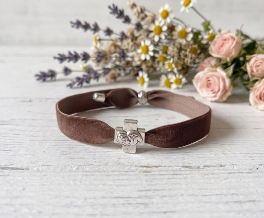 Pulsera Terciopelo Café Cafe