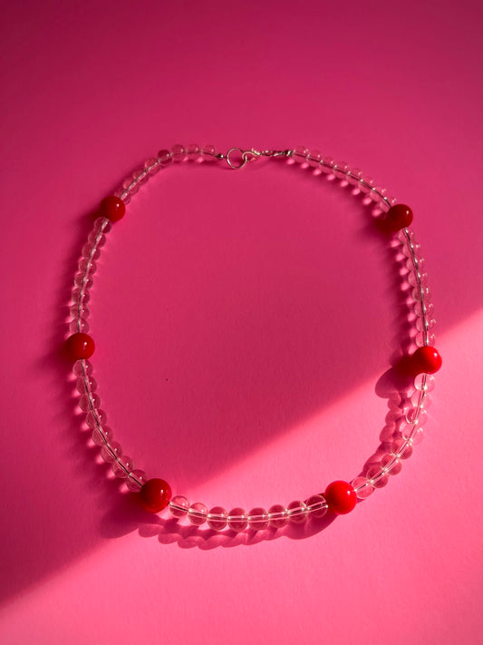 Collar glass asimétrico camelia Base