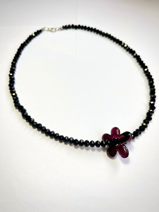 Collar cristal flower