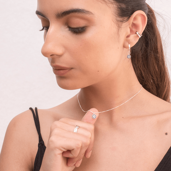 Collar Ojo Shine Plata