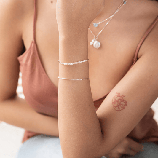 Pulsera Barra Perla Silver