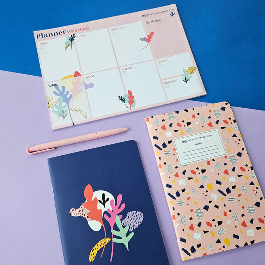 Set papelería Terrazo y flores Base