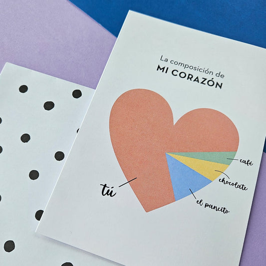 Tarjeta amor la composición de mi corazón Base