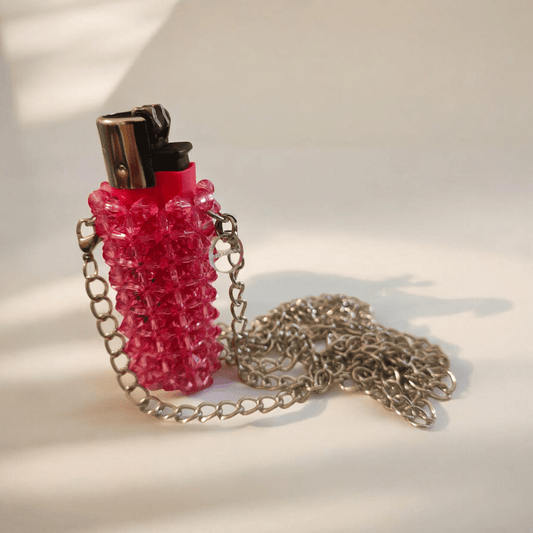 Porta-encendedor / porta-labial FUCSIA