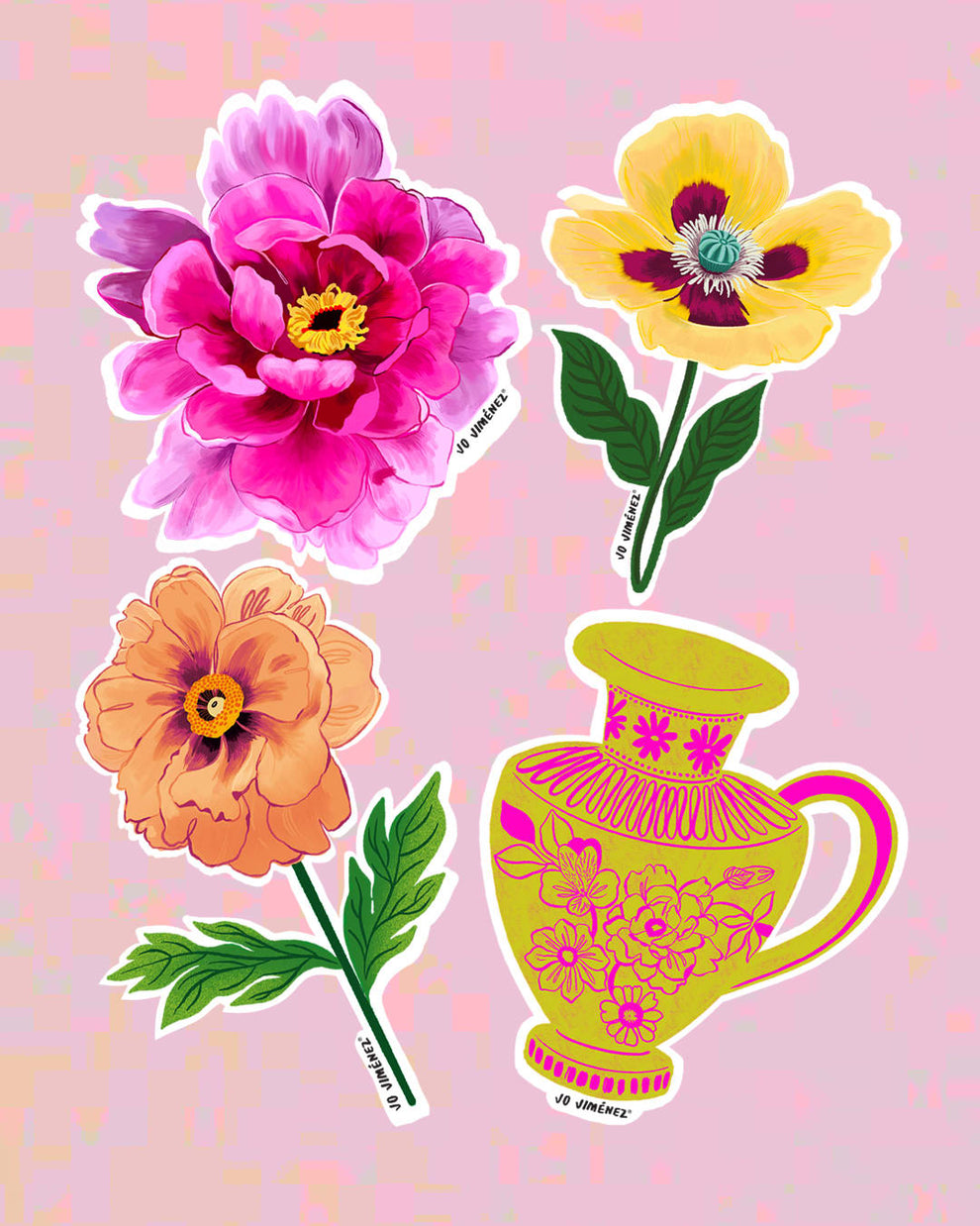 Stickers Flores Papelería – DECATALOGO