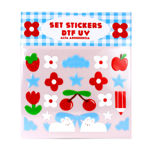 Set de stickers decorativos DTF UV Base