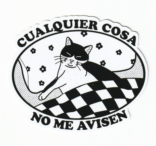 Sticker Waterproof (Cualquier cosa no me avisen)