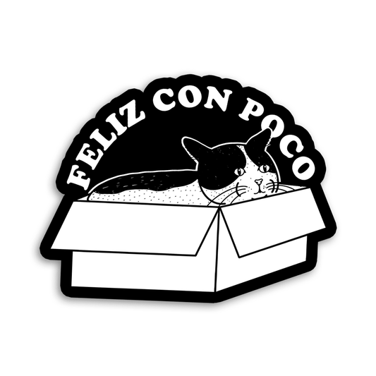 Sticker waterproof (feliz con poco)