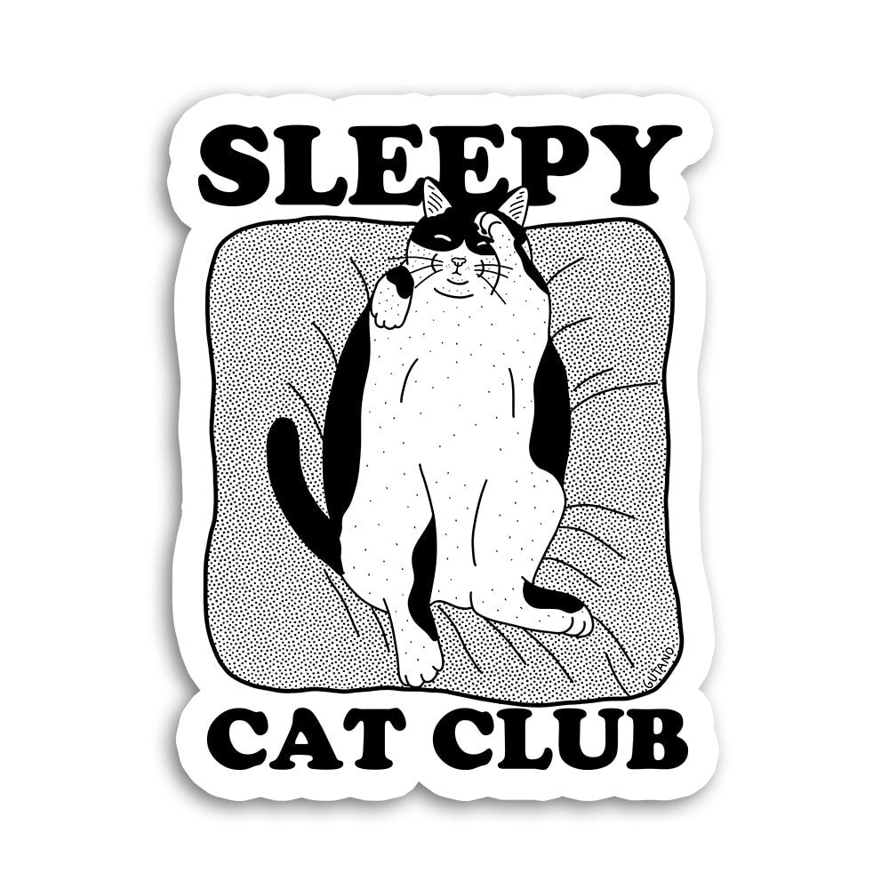 Sticker waterproof (sleepy cat club) Base – DECATALOGO