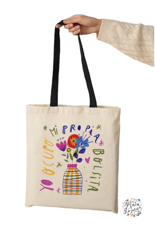 Tote Blanco Yo ocupo Mi propia Bolsita