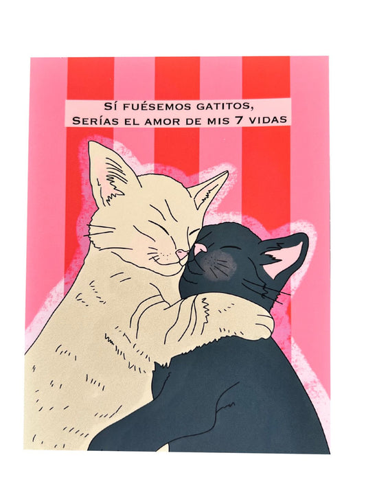 TARJETA de Amor Gatitos