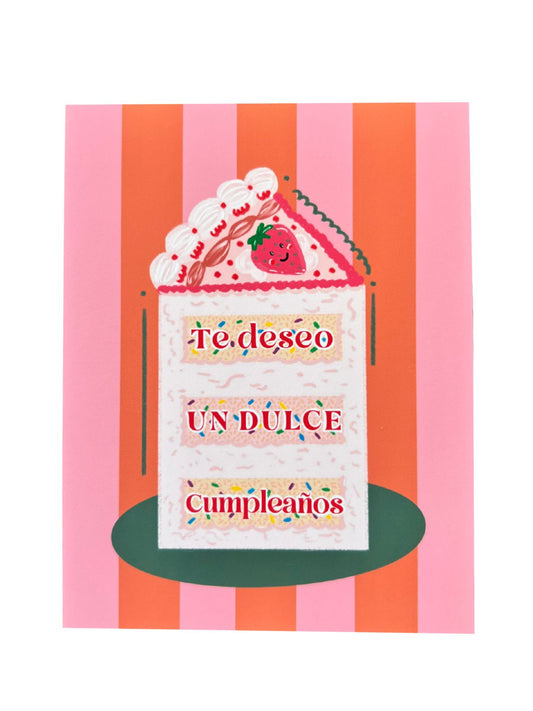 Tarjeta Cumpleaños Dulce Tarta