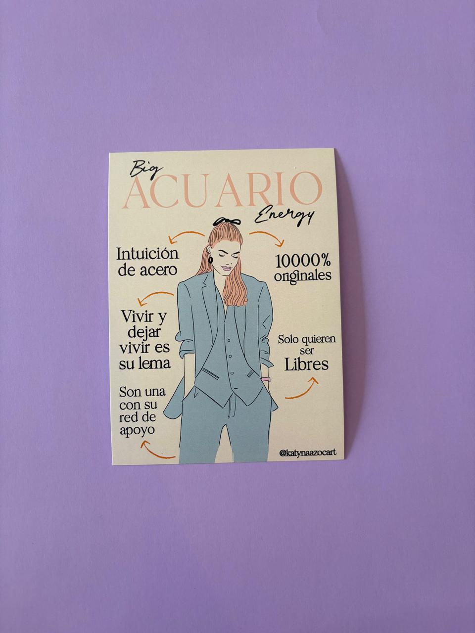 Postal Signo Big Energy Acuario