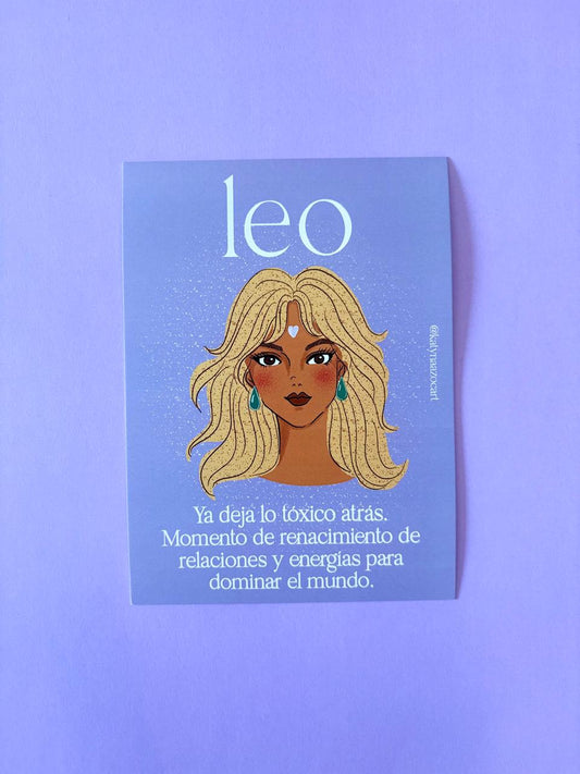 Postal Lema Signo Leo