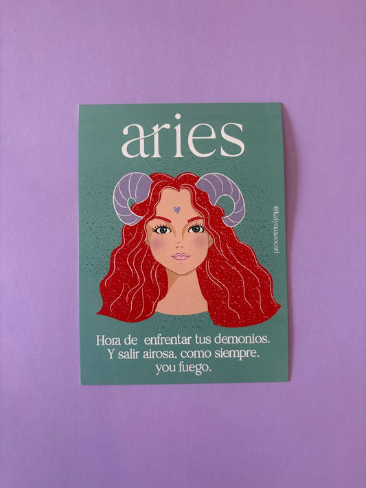 Postal Lema Signo Aries