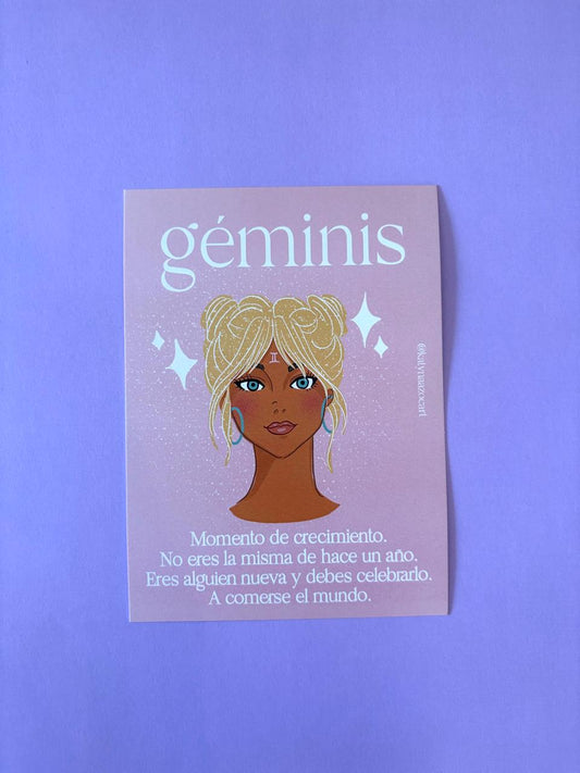 Postal Lema Signo Geminis