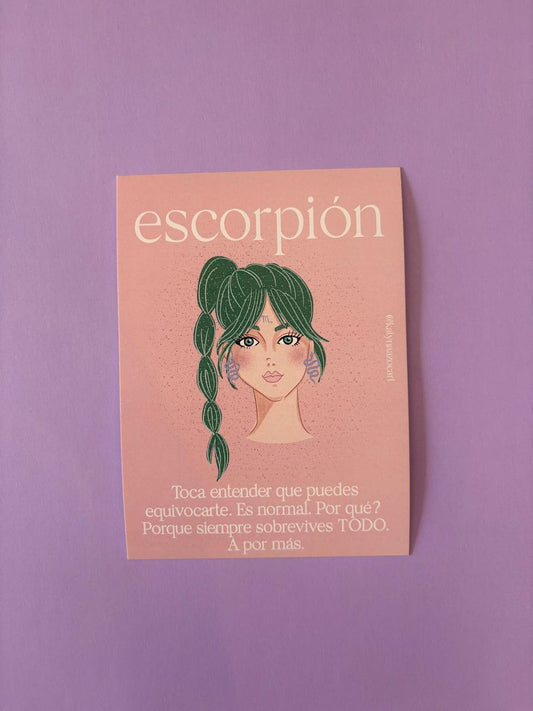 Postal Lema Signo Escorpion