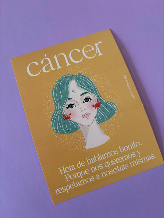 Postal Lema Signo Cancer