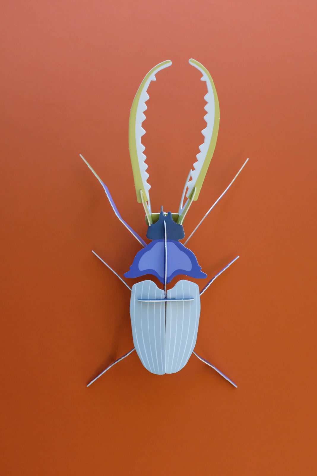 Ciervo volante Azul Armable para pared