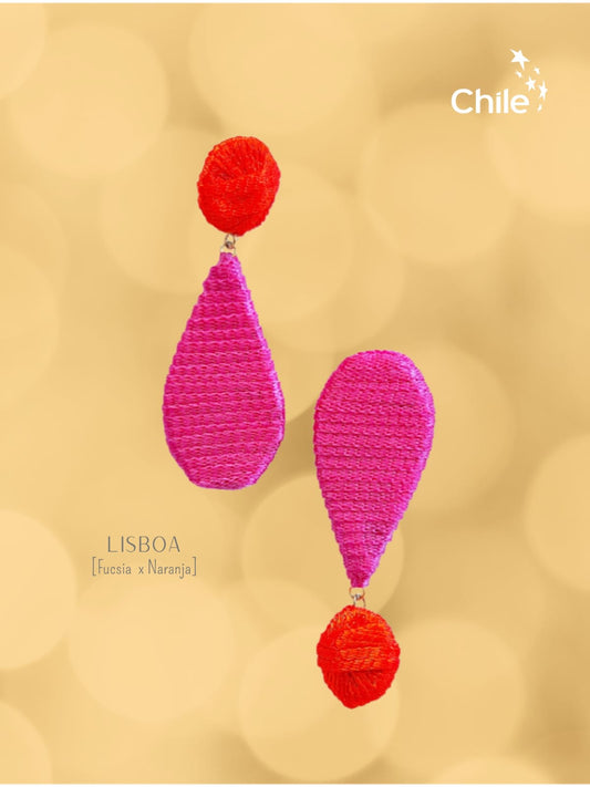 Aros Lisboa Fucsia X Naranja Base