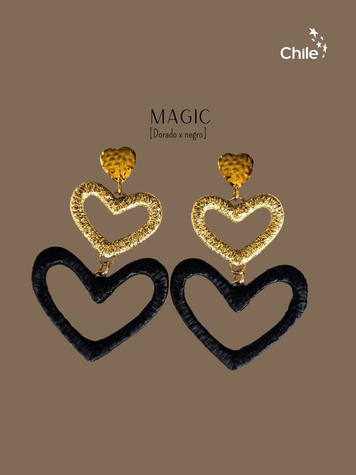 Aros Magic Dorado X Negro Base