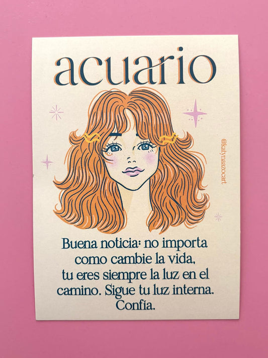 Postales Signos 2026 - Acuario BASE