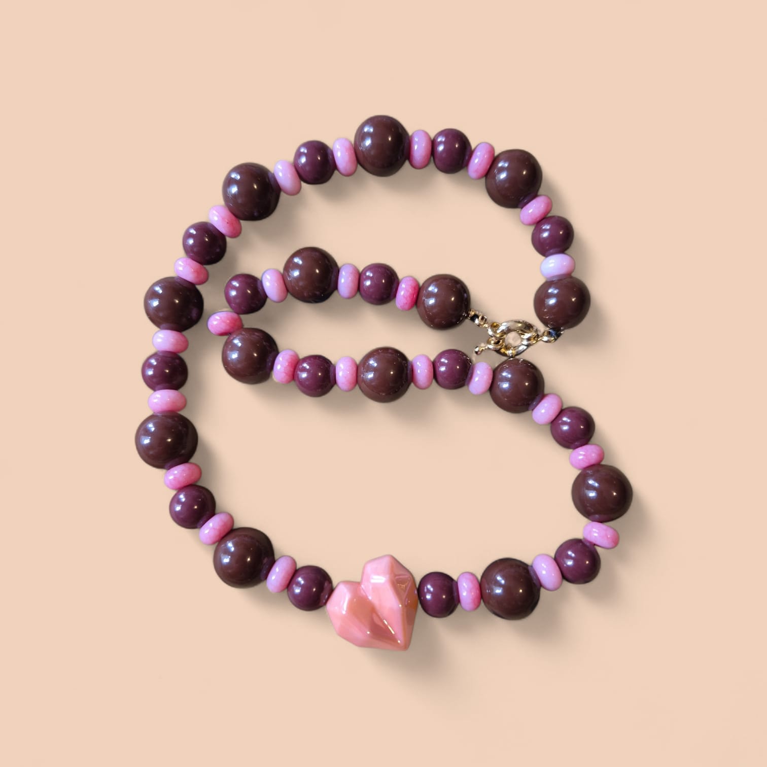 Choker Rosa/Café – DECATALOGO