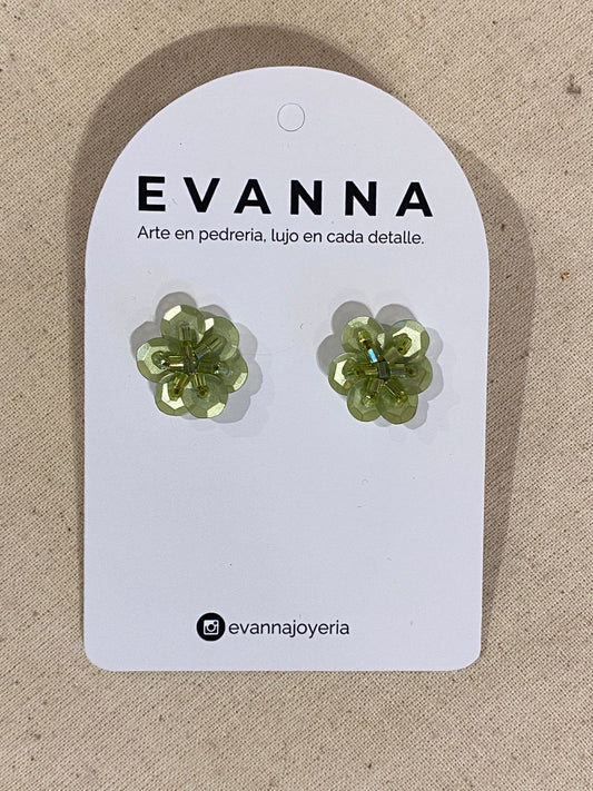 Aros Topo Mini Flor Verde