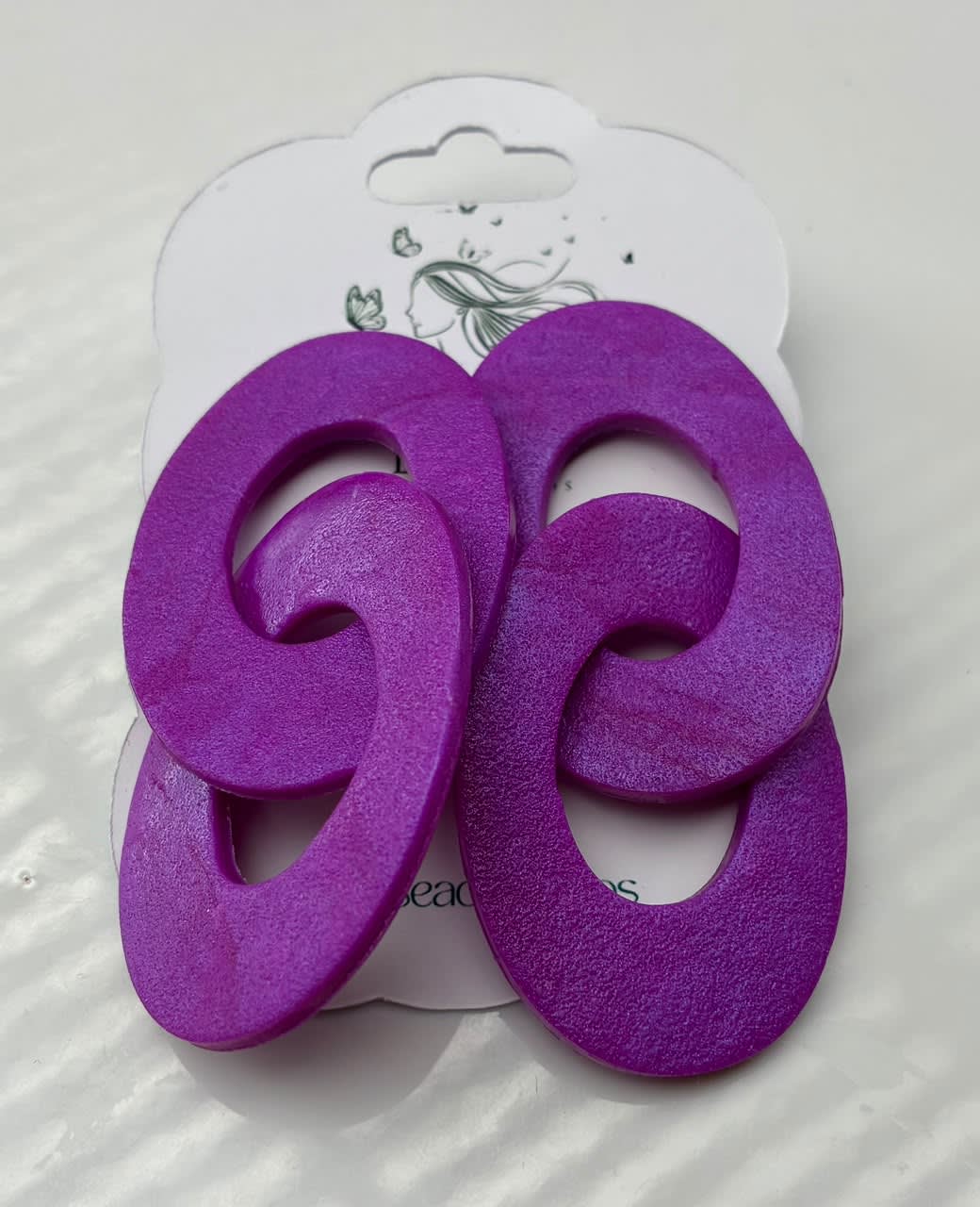 Aros Ovalados Doble Morado