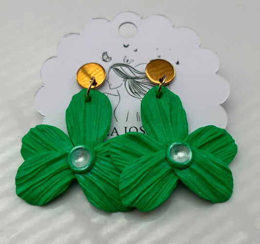Aros Flor Tinny Verde