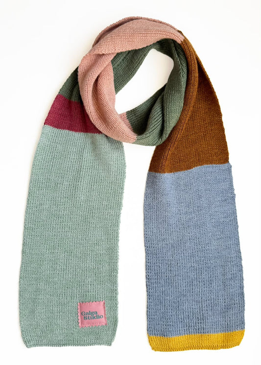 Bufanda S multicolor 1 lana merino pastel Base