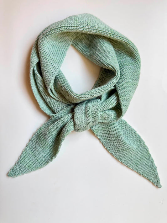 pañuelo verde agua lana merino base