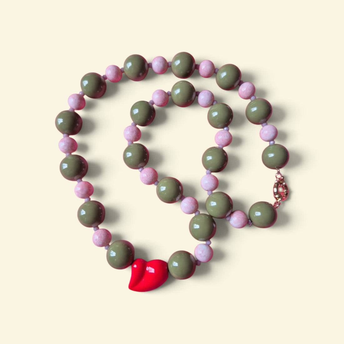 Collar Verde/cerámica Rosa – DECATALOGO