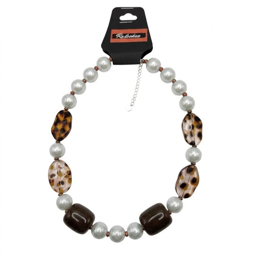 Maxi Collar Acrilico Marron