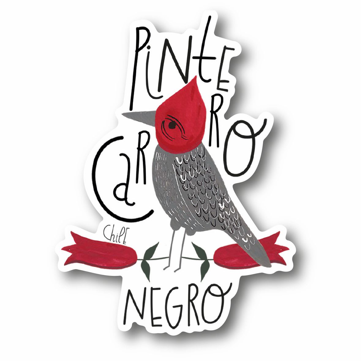 STICKER CARPINTERO NEGRO